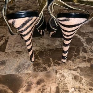Steve Madden Sandals!!  Faux animal print on heels